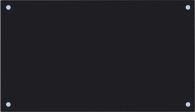 vidaXL Panou antistropi de bucătărie, negru 70x40 cm sticlă securizată