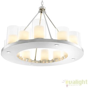 Lustra realizata manual, finisaj otel inoxidabil, telecomanda, Summit 90cm 111305 HZ
