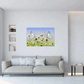 Tablou cu fluture pe floare (90x60 cm)