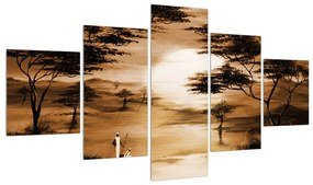 Tablou cu peisaj african (125x70 cm), în 40 de alte dimensiuni noi