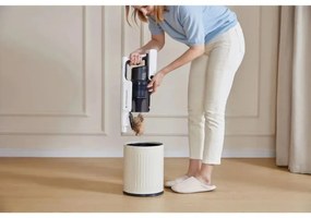 Aspirator vertical Tineco A30S Plus, 160W, 20000 Pa, 140 m², 60 min, 1000 ml, Senzor iLoop, Tehnologie PureCyclone, LED, Alb/Gri