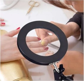 Lampă LED dimabilă de masă cu lupă Extol LED/8W/5V 2900/4500/7500K negru