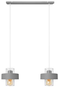 Lustră pe cablu VOLTA 2xE27/15W/230V gri