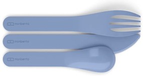 Set 3 tacâmuri pentru călătorie Monbento Pocket, albastru