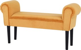 Bancă, catifea Velvet, maro-miere/negru, BURDA