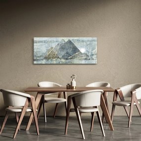 Tablou - Piramide în filtru albastru (120x50 cm)