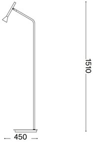 Lampadar LED Ideal Lux DIESIS LED/4,5W/230V CRI 95 auriu