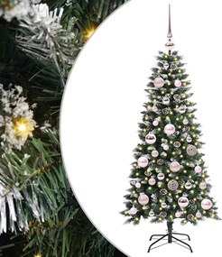 vidaXL Brad de Crăciun artificial Verde 120 cm PVC și Plastic și Oțel