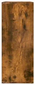 Servanta, stejar fumuriu, 60x30x75 cm, lemn compozit 1, Stejar afumat