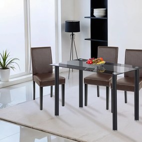 Scaun de sufragerie Kelly din piele maro