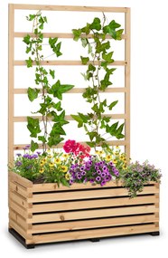 Mod Grow 100, set de paturi de flori și scară ridicate, 100 x 151 x 45 cm, lemn de pin, folie cu bule