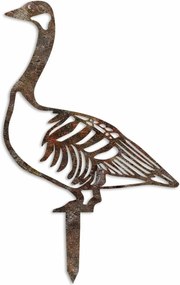 Decoratiune gradina GOOSE A-03, maro, metal, 37x44 cm