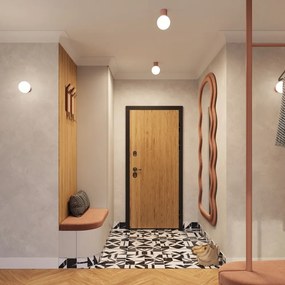 Aplică de perete maro deschis ø 12 cm Orbital – Sollux