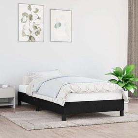 346690 vidaXL Cadru de pat, negru, 90 x 200 cm, material textil