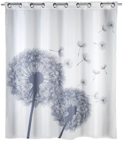 Perdea de dus Astera Flexi, Alb/Gri, 180x200 cm, Wenko