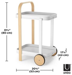 Măsuță de servire cu roți 44x53 cm Bellwood – Umbra