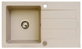 Chiuvetă de bucătărie Pyramis 70006701 NEXT 76x44 cm granit/bej