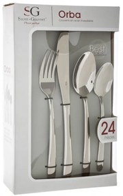 Set tacamuri Orba Premium, inox, 24 piese