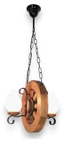 Lustră pe lanț Brilagi ROATA 2xE14/40W/230V fag