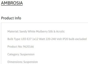 Lustra suspendata moderna design unicat AMBROSIA 65cm