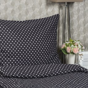 Lenjerie de pat 4Home Bulină gri, bumbac creponat, 140 x 200 cm, 70 x 90 cm