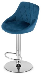 OFERTA Scaun de bar albastru VELVET KAST II. calitate secundara