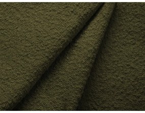 Canapea verde-închis extensibilă cu tapițerie din țesătură bouclé 247 cm Jodie – Micadoni Home