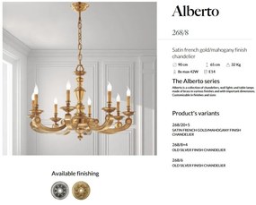 Candelabru 8 brate LUX design clasic realizat manual Alberto