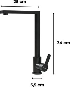 Robinet chiuvetă Valen negru