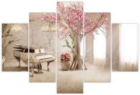 Tablou - Interior de vis cu pian (150x105 cm)