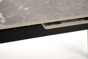 Masa extensibila Felix marmura gri/negru L141-201 cm