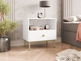 Noptieră Probazzo 1SZ (Alb + auriu) . 1104519