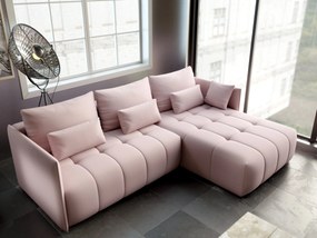 Colțar extensibil dumonde cu ladă de depozitare si sezut confortabil din spuma high-density, Malta Enjoy Flamingo II 235x185 cm