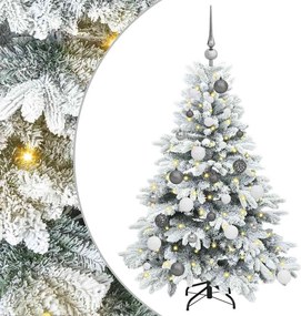 vidaXL Brad de Crăciun artificial cu 150 LED Alb 120 cm PE și PVC