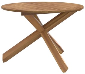 vidaXL Masa de gradina Ø109x74 cm din lemn masiv de tec