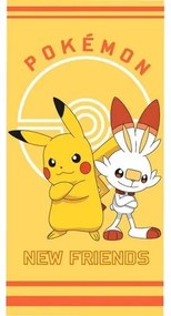 Prosop pentru copii Pokémon Pikachu și Scorbunny ,70 x 140 cm