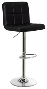 Scaune de bar negre cu înălțime ajustabilă 2 buc. din imitație de piele (înălțime șezut 93 cm) – Casa Selección