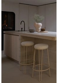 Scaun de bar crem tapițat (înălțime șezut 73 cm) Alice – Light &amp; Living