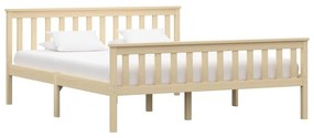 Cadru de pat, lemn deschis, 160 x 200 cm, lemn masiv de pin Lemn deschis, 160 x 200 cm