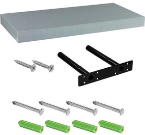 Raft de perete stilist Volato, 40 cm, argintiu