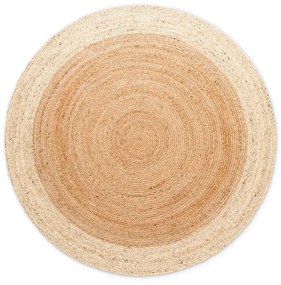 Covor în culoare naturală reversibil, țesut manual rotund din iută ø 120 cm Jutta Gold – Hanse Home
