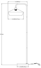 Lampadar Lucide 10713/28/72 YUNKAI 1xE27/60W/230V maro