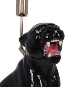 Lampa ceramica Leopard Negru h 45 cm