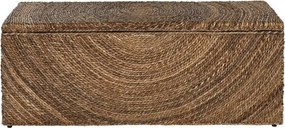 Lada depozitare din fibră naturală cu capac, 120x45x50 cm, finisaj natural