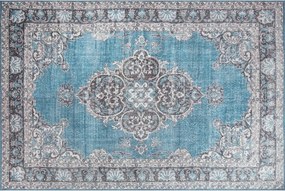 Covor BLUES CHENILLE, 75x150 cm, forma dreptunghiulara, poliester, alb