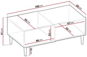 Măsuță de cafea Sarlana 1K (Negru) . 1103753