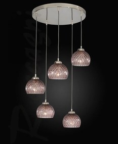 Lustra moderna cu 5 pendule design italian 10006 Amethyst
