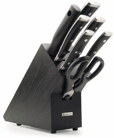 Wüsthof CLASSIC IKON set 8 cuțite bucătărie, suport, frasin/negru