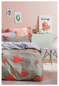 Lenjerie de pat din bumbac ranforcé pentru pat de o persoană/extinsă cu cearceaf inclus/cu 3 piese 160x220 cm Strawberry – Mila Home