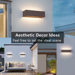 Brilagi - Lampă de perete LED pentru exterior DONNANI LED/12W/230V 30 cm maro IP44